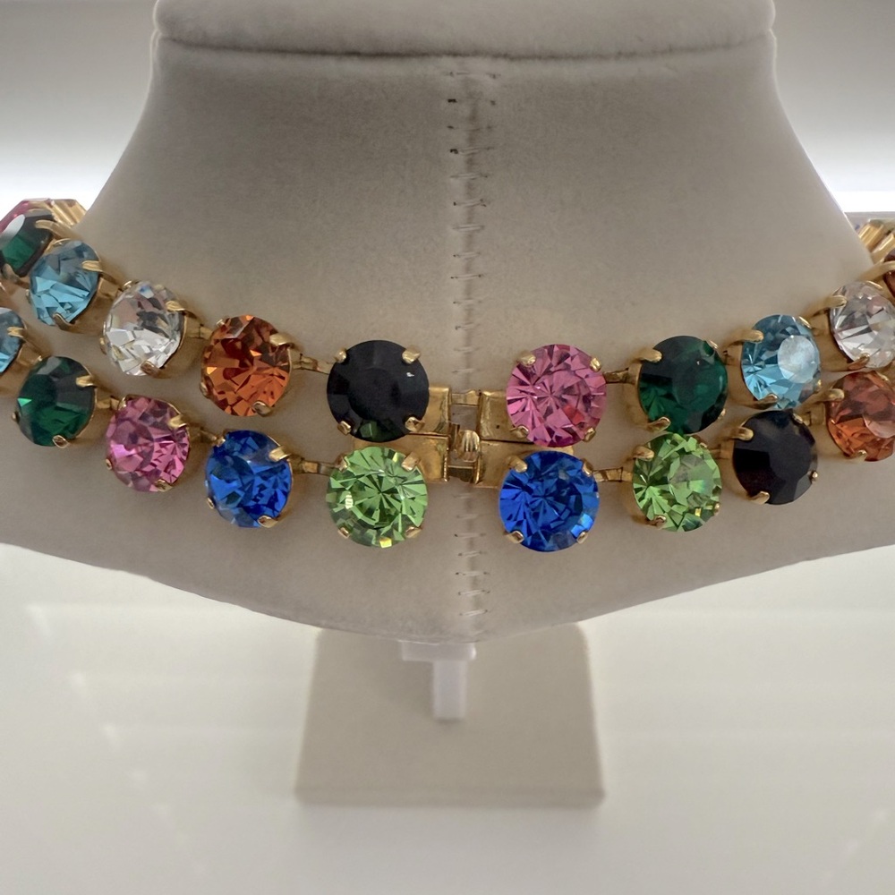 SWAROVSKI - Multicolor Crystal - Multi strand Necklace - Picture 4 of 10